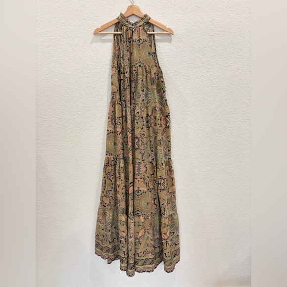 Anthropologie Boemo Paisley Maxi Dress Size Large - Picture 3 of 5